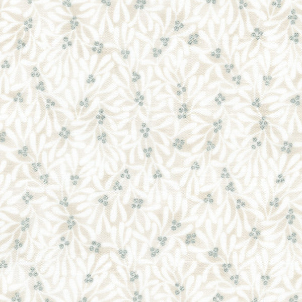 Kaufman Holiday Flourish: Festive Finery - Taupe Colorstory 22293 303 Blanc Sprigs By The Yard