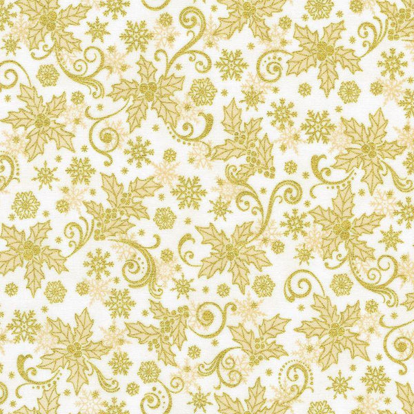 Kaufman Metallic - Traditional Trimmings 22349 15 Ivory By The Yard