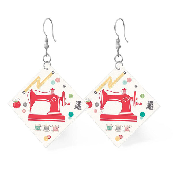 Riley Blake Leather Earrings - STLR-37626 - MY HAPPY PLACE