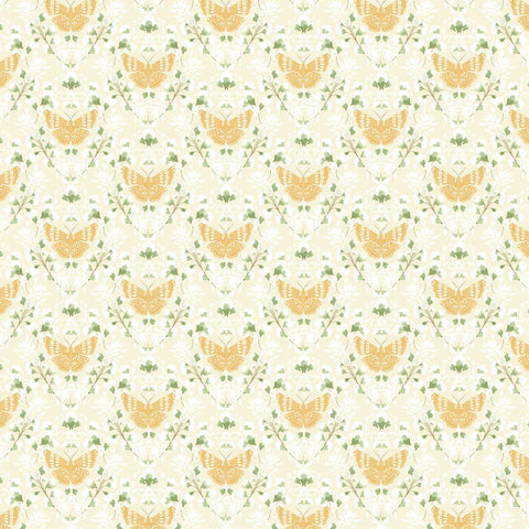 Poppie Cotton Serenity Blooms SR24514 Sacred Flight Yellow By The Yard