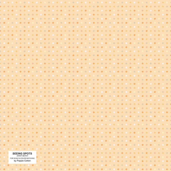 Poppie Cotton Seeing Spots SS24190 Sandy Beach Yellow By The Yard