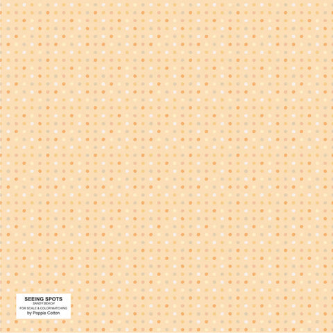 Poppie Cotton Seeing Spots SS24190 Sandy Beach Yellow By The Yard