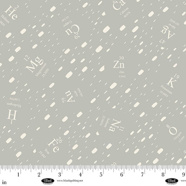 Blank Quilting Science Lab 3838 90 Light Gray Molecular Formulas By The Yard