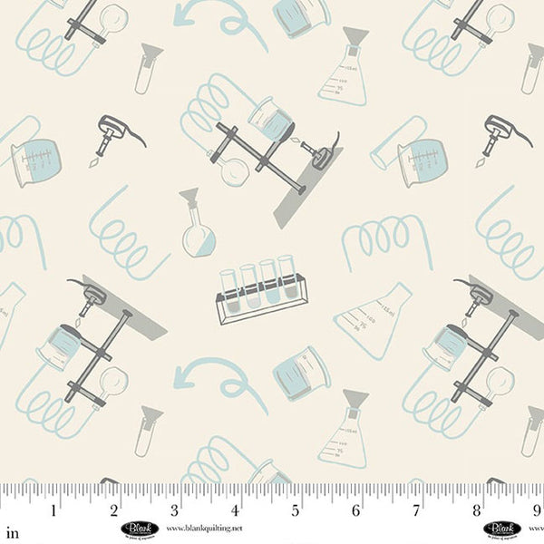 Blank Quilting Science Lab 3839 41 Ivory Test Tubes By The Yard