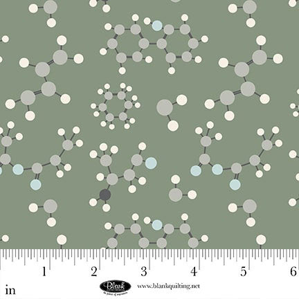 Blank Quilting Science Lab 3841 66 Green Helixes By The Yard