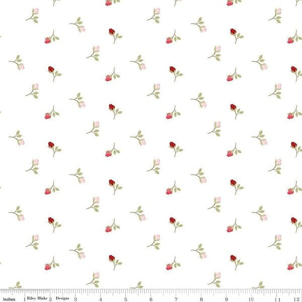 Riley Blake Sew In Love C16902 White Rosebuds By The Yard
