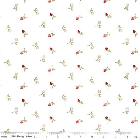 Riley Blake Sew In Love C16902 White Rosebuds By The Yard