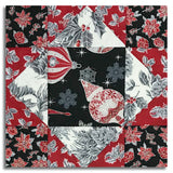 Jordan Fabrics Pre-Cut 12 Block King's Crown Quilt Kit - Christmas Blossom - Silver