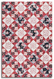 Jordan Fabrics Pre-Cut 12 Block King's Crown Quilt Kit - Christmas Blossom - Silver