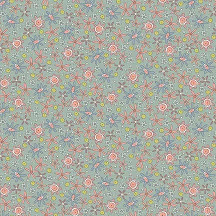 Henry Glass & Co. Simply Be 3323 77 Blue Flower Field By The Yard