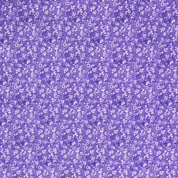 Blank Quilting Simply Prints 1303 55 Purple Paisley Vines By The Yard