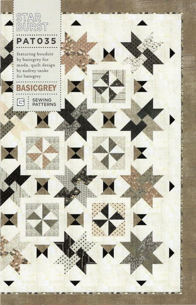 STAR BURST - BASICGREY Quilt Pattern 035