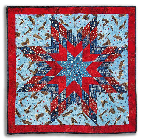 Fully Finished Lone Star 32 x 32" Wall Hanging - Star's & Stripes 12 -