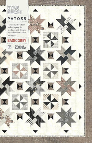 STAR BURST - BASICGREY Quilt Pattern 035 DIGITAL DOWNLOAD