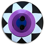 Kaffe Fassett  - Dill Buttons - STARFLOWER BLACK/PURPLE - 20mm