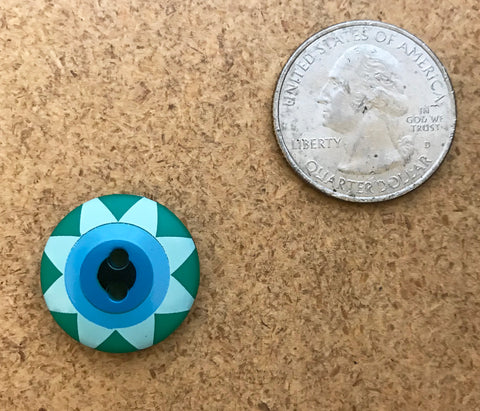 Kaffe Fassett  - Dill Buttons - STARFLOWER GREEN/BLUE - 20mm