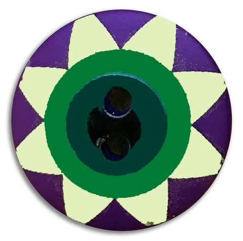 Kaffe Fassett  - Dill Buttons - STARFLOWER VIOLET/YELLOW/GREEN/BLACK - 15mm