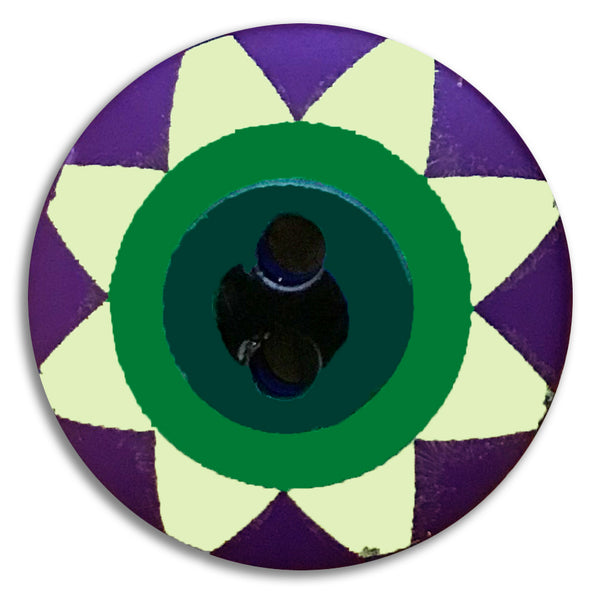 Kaffe Fassett  - Dill Buttons - STARFLOWER VIOLET/YELLOW/GREEN/BLACK - 20mm