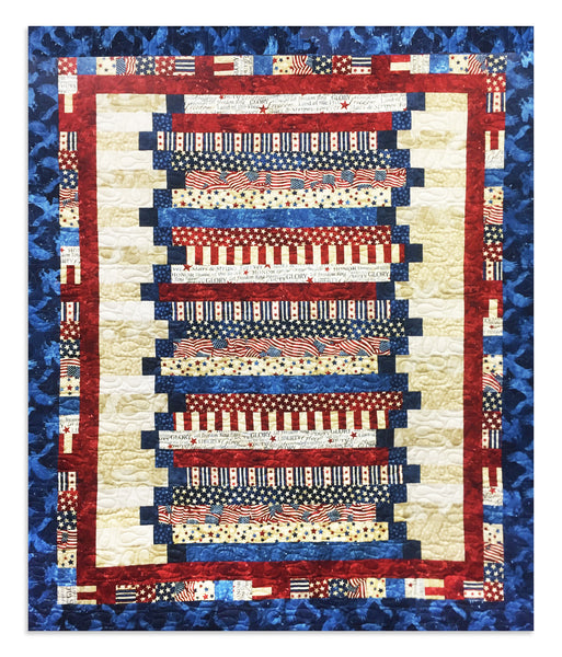 Stepladder Quilt 55 x 65" Fully Finished Sample Quilt -  Northcott Americana