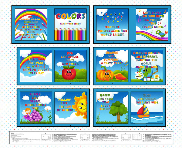 Blank Quilting Story Time 4223P 77 Blue Book 36" PANEL By The PANEL (Not Stricty By The Yard)