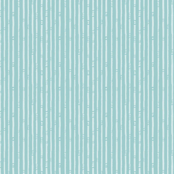 Poppie Cotton Serenity Blooms SR24518 Stripes Blue By The Yard