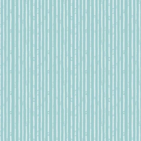 Poppie Cotton Serenity Blooms SR24518 Stripes Blue By The Yard