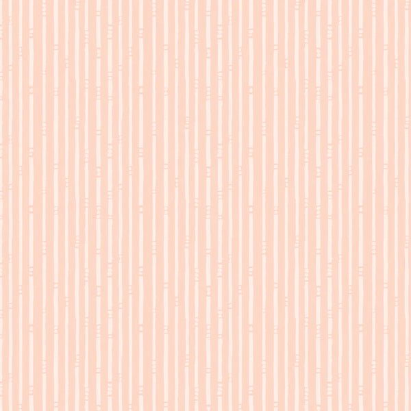 Poppie Cotton Serenity Blooms SR24519 Stripes Peach By The Yard