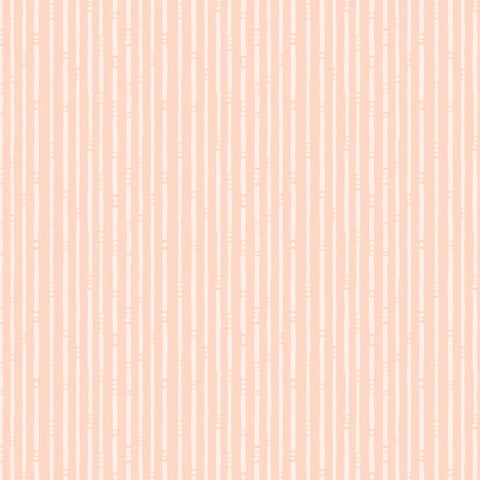 Poppie Cotton Serenity Blooms SR24519 Stripes Peach By The Yard