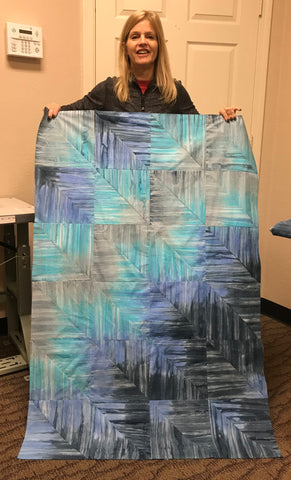 Cutting Corners 35 x 53" Fully Finished Sample Quilt - Bahama Batiks - Surf