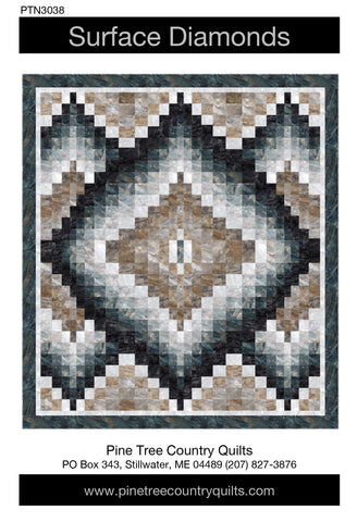 SURFACE DIAMONDS - Pine Tree Country Quilts Pattern - DIGITAL DOWNLOAD