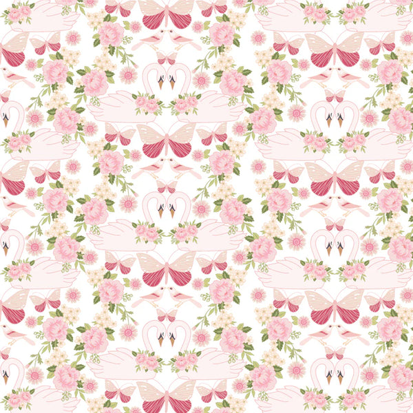 Poppie Cotton Stolen Moments SM25310 Swan Song Blanc By The Yard