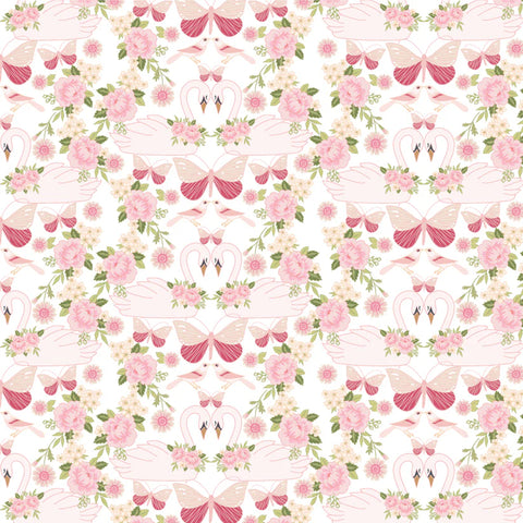 Poppie Cotton Stolen Moments SM25310 Swan Song Blanc By The Yard