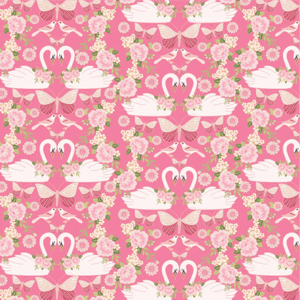 Poppie Cotton Stolen Moments SM25309 Swan Song Rose By The Yard