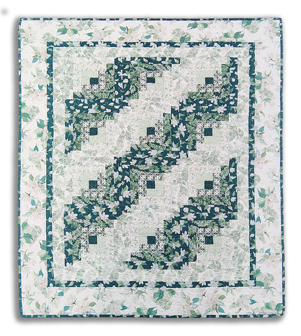 Log Cabin Quilt 42 x 50" Fully Finished Sample Quilt - Sweet Mangolia