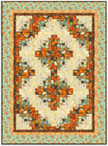 Kaufman Pre-Cut 12-Block Log Cabin Quilt Kit - Sweet Pumpkin Spice