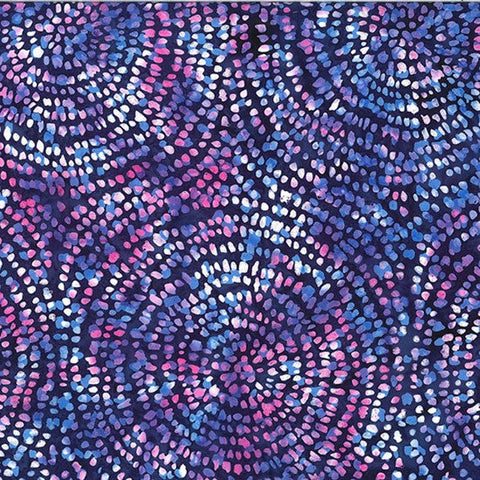Hoffman Batik Violet Rays T2441 424 Salvia Circles 1.75 YARDS