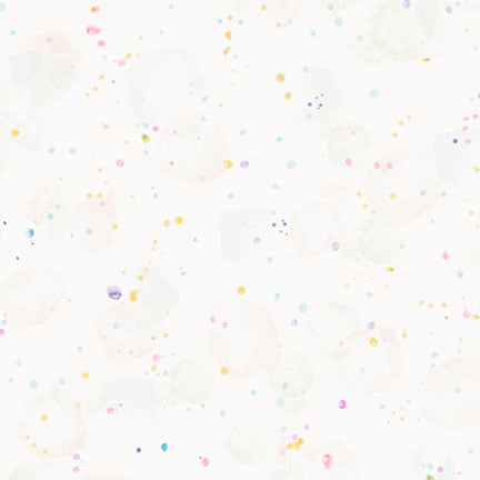 P&B Textiles Tree Of Life 6383 WMU White Multi Barely There Paint Splatter By The Yard