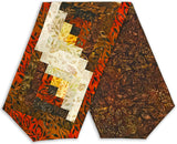 Kaufman Pre-Cut Log Cabin Table Runner Kit - Autumn Skies - SUNSET