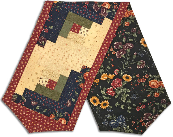 Moda Kansas Troubles Quilters Moda Pre-cut Log Cabin Table Runner Kit - Daisy Lane - BLUEBELL