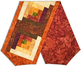 Hoffman Watercolor Batik Pre-Cut Log Cabin Table Runner Kit - Joyful Harvest