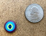 Kaffe Fassett  - Dill Buttons - TARGET VIOLET/BLUE/GREEN - 15mm