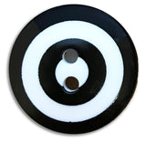 Kaffe Fassett  - Dill Buttons - TARGET BLACK/WHTE - 15mm