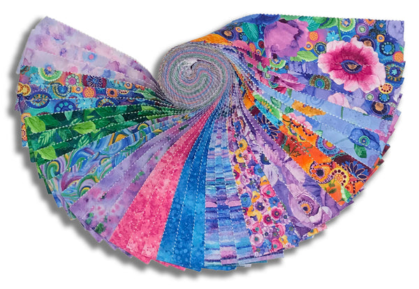 Timeless Treasures Pre-cut 40 Piece 2 1/2" Strips CPSTRIP40 CD - On The Brightside