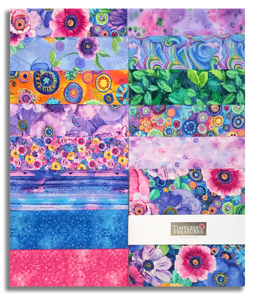 Timeless Treasures Pre-cut 42 Piece 10" Squares CP10SQ42 CD - On The Brightside