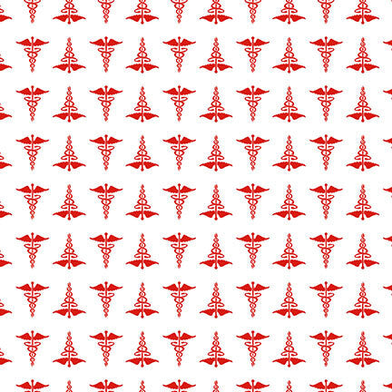 Henry Glass & Co. To The Rescue 531 01 White Caduceus By The Yard