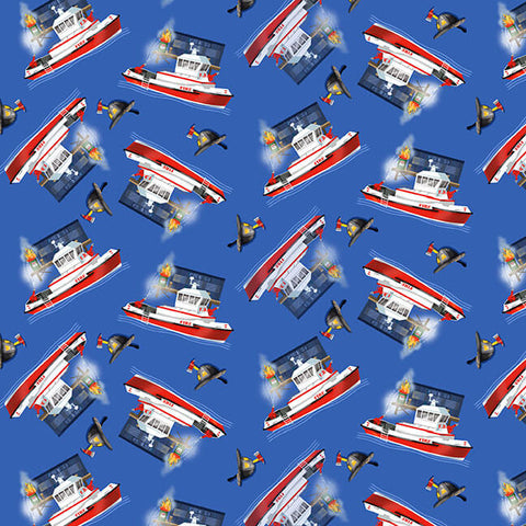 Henry Glass & Co. To The Rescue 532 75 Cyan Tossed Fireboat By The Yard