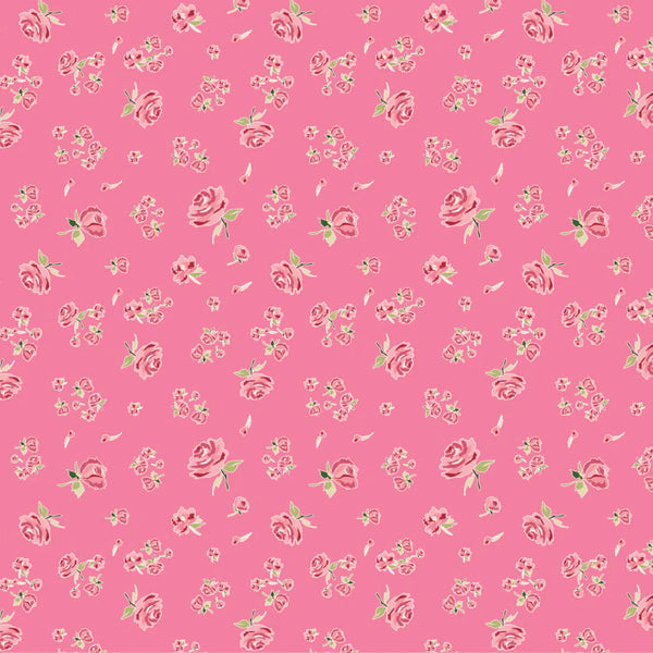 Poppie Cotton Stolen Moments SM25312 Tossed Roses Rose By The Yard