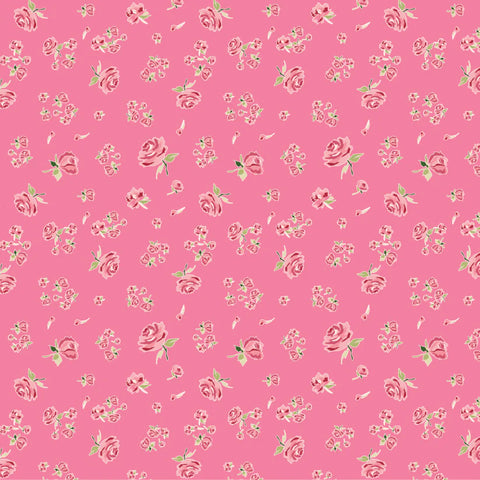 Poppie Cotton Stolen Moments SM25312 Tossed Roses Rose By The Yard