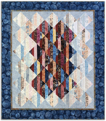 Transitions - VIDEO BUNDLE Quilt Kit - Hoffman Batiks with Daybreak Jelly Roll