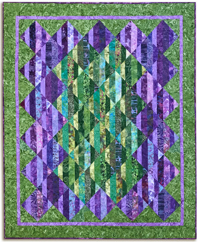 Transitions -  Quilt Kit - Hoffman Batiks - Crocus Jelly Roll